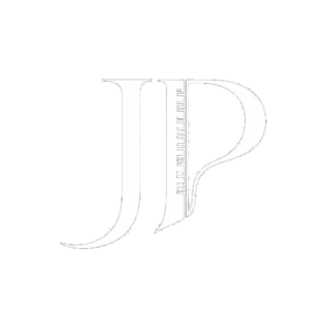 Wit logo van JustinPiano